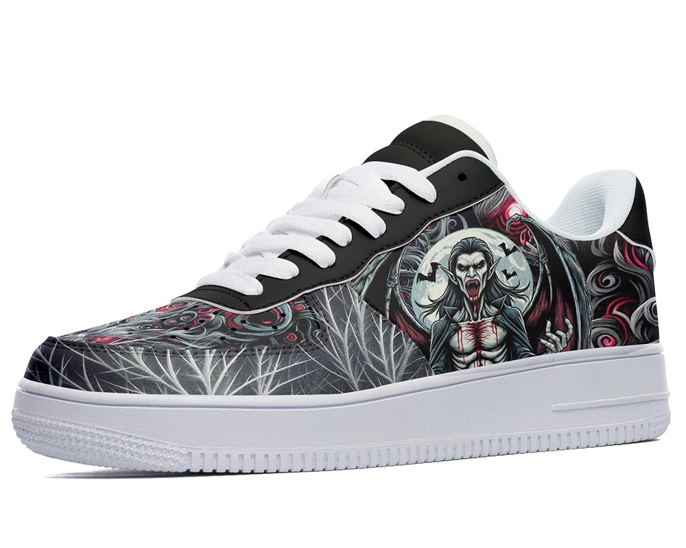 Vampire Sneakers: Vampire Illustration Court Sneakers