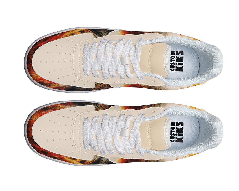 Fall Sneakers: Fall Illustration Court Sneakers