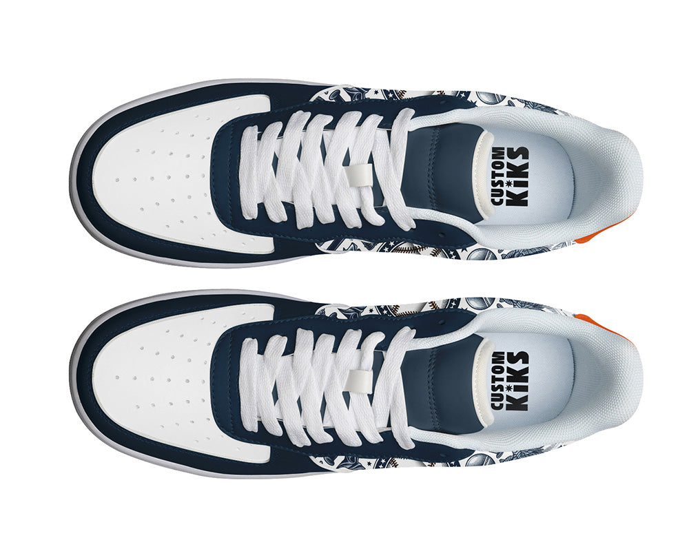 Baseball Sneakers: Baseball Pattern Court Sneakers