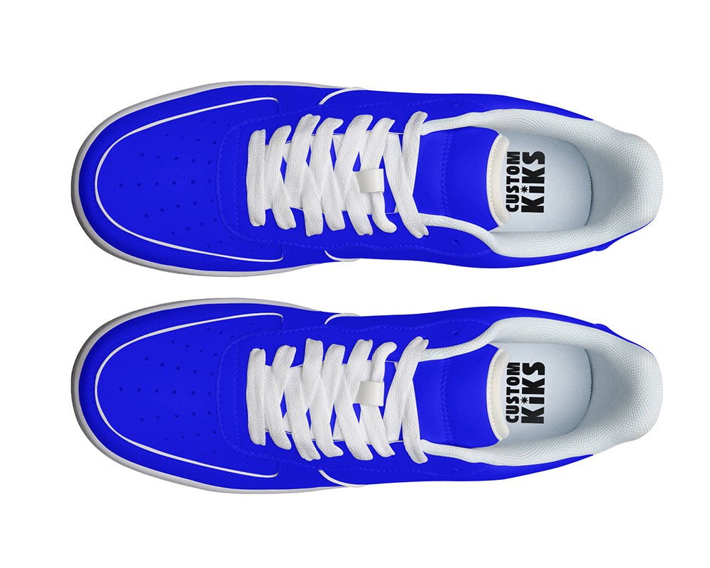 Royal Blue Sneakers: Solid Royal Blue Court Sneakers