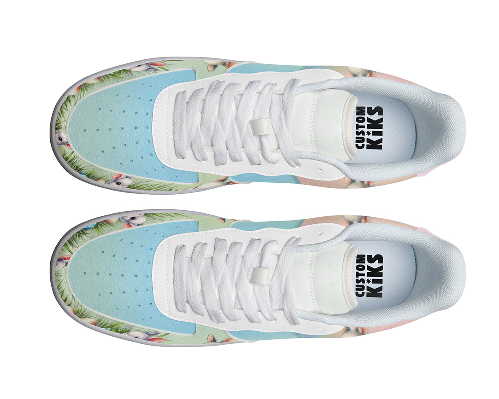 Easter Rabbit Sneakers: Rabbit Pattern Court Sneakers