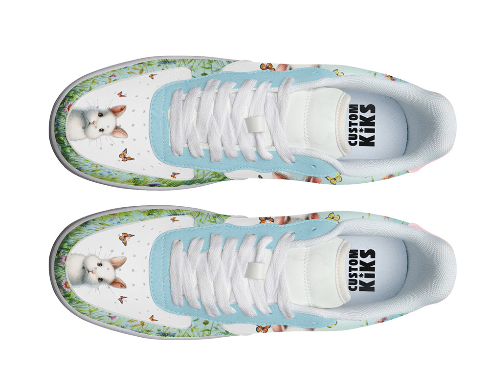 Easter Bunny Sneakers: Easter Bunny Pattern Court Sneakers
