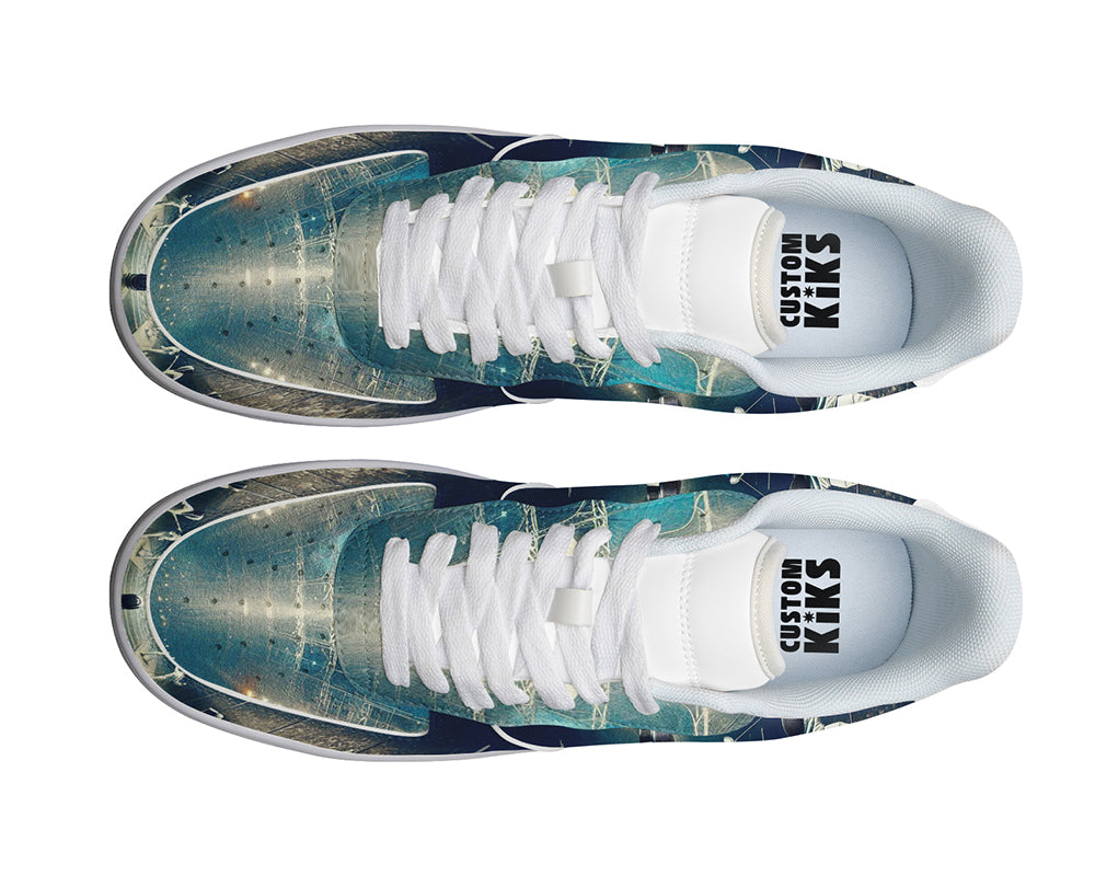 Fencing Sneakers: Fencer Illustration Court Sneakers