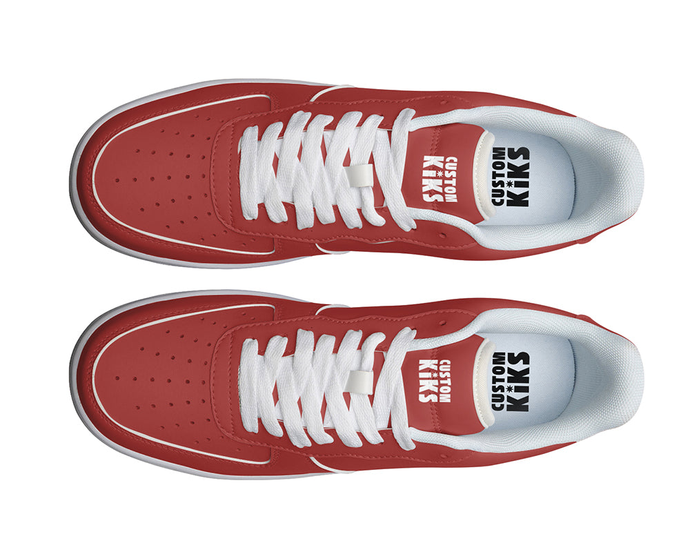 Burgundy Sneakers: Solid Burgundy Court Sneakers