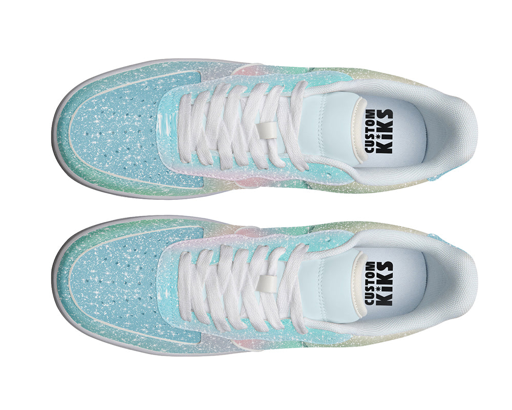 Glitter Sneakers: Glitter Pattern Court Sneakers