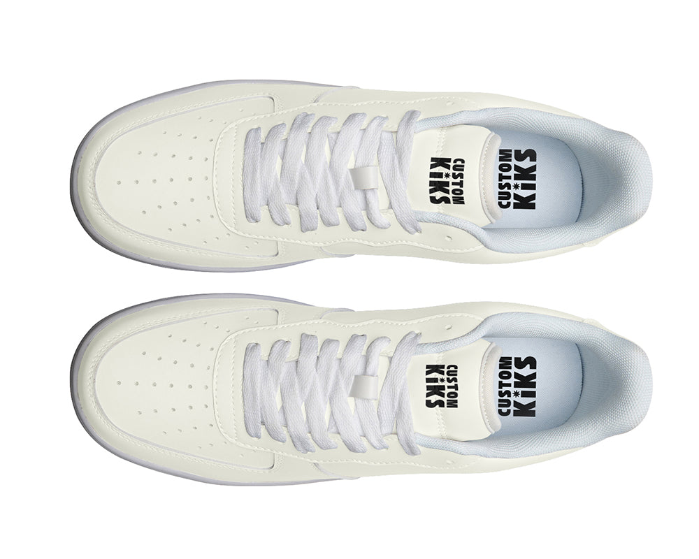 Ivory Sneakers: Solid Ivory Court Sneakers