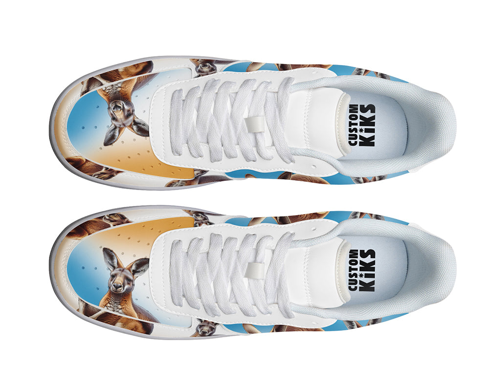 Kangaroo Sneakers: Group of Kangaroo Illustration Court Sneakers