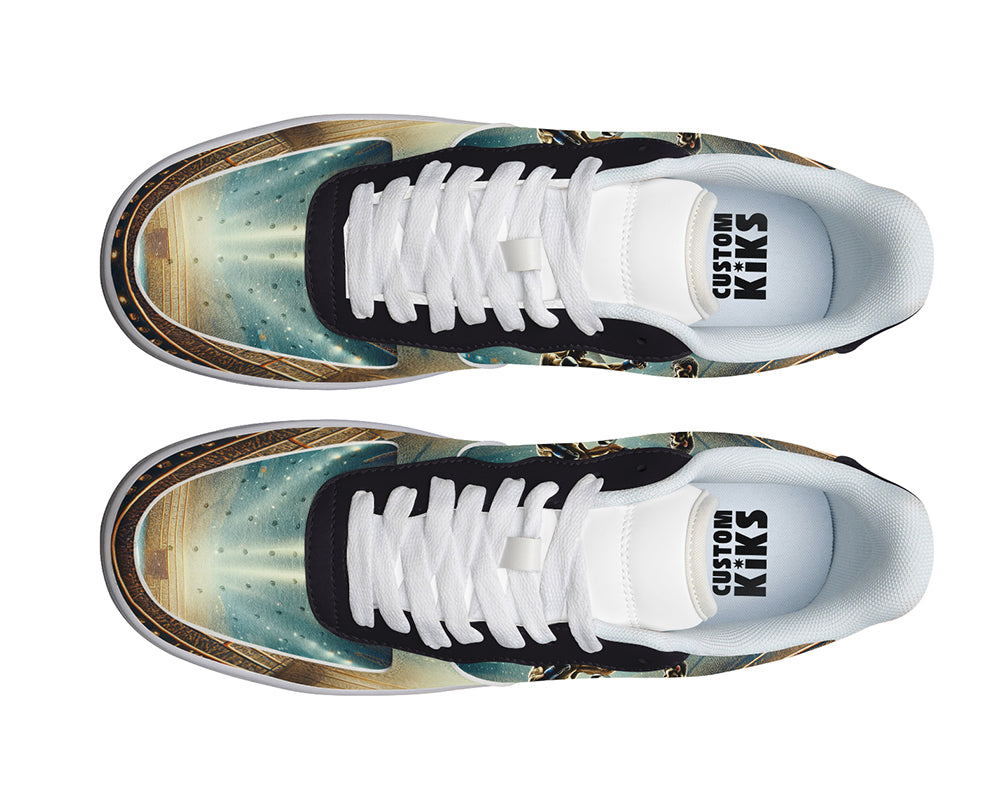 Kickboxing Sneakers: Kickboxing Illustration Court Sneakers