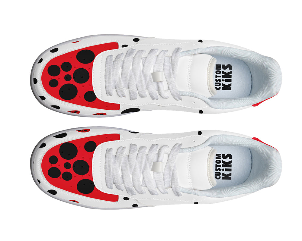Ladybug Sneakers: Ladybug Pattern Court Sneakers