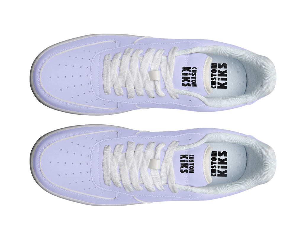 Lavender Sneakers: Solid Lavender Court Sneakers