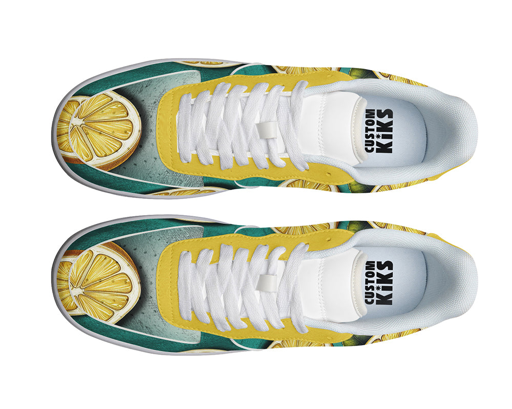 Lemon Sneakers: Lemon Pattern Court Sneakers