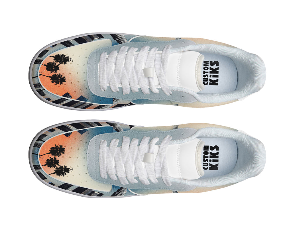 Los Angeles Sneakers: Los Angeles City Illustration Court Sneakers