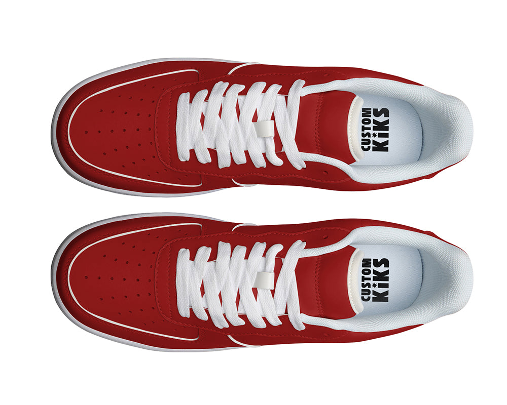 Burgundy Sneakers: Solid Burgundy Court Sneakers