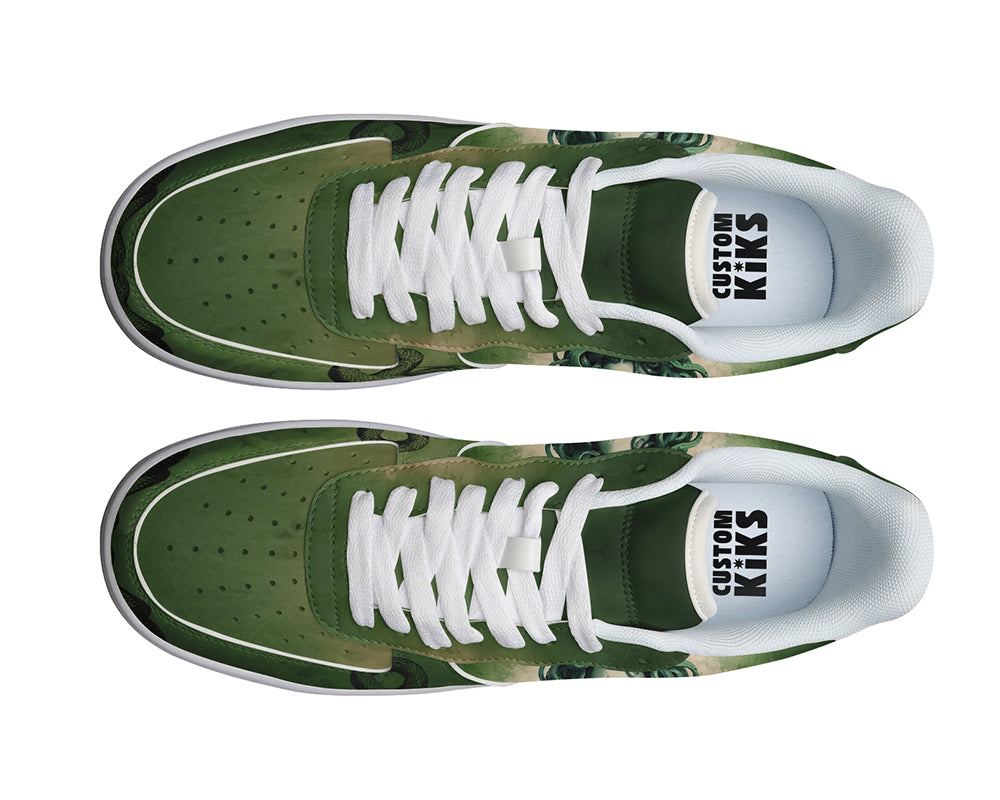 Medusa Sneakers: Medusa Illustration Court Sneakers