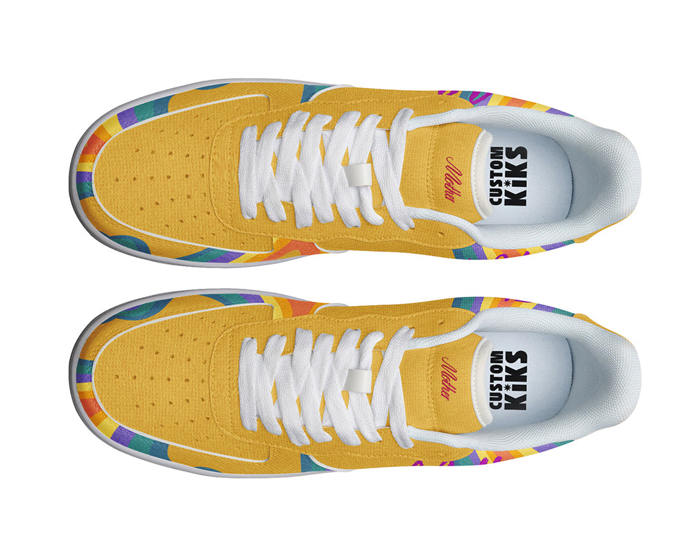 Mother’s Day Sneakers: Retro Rainbow Mother Court Sneakers