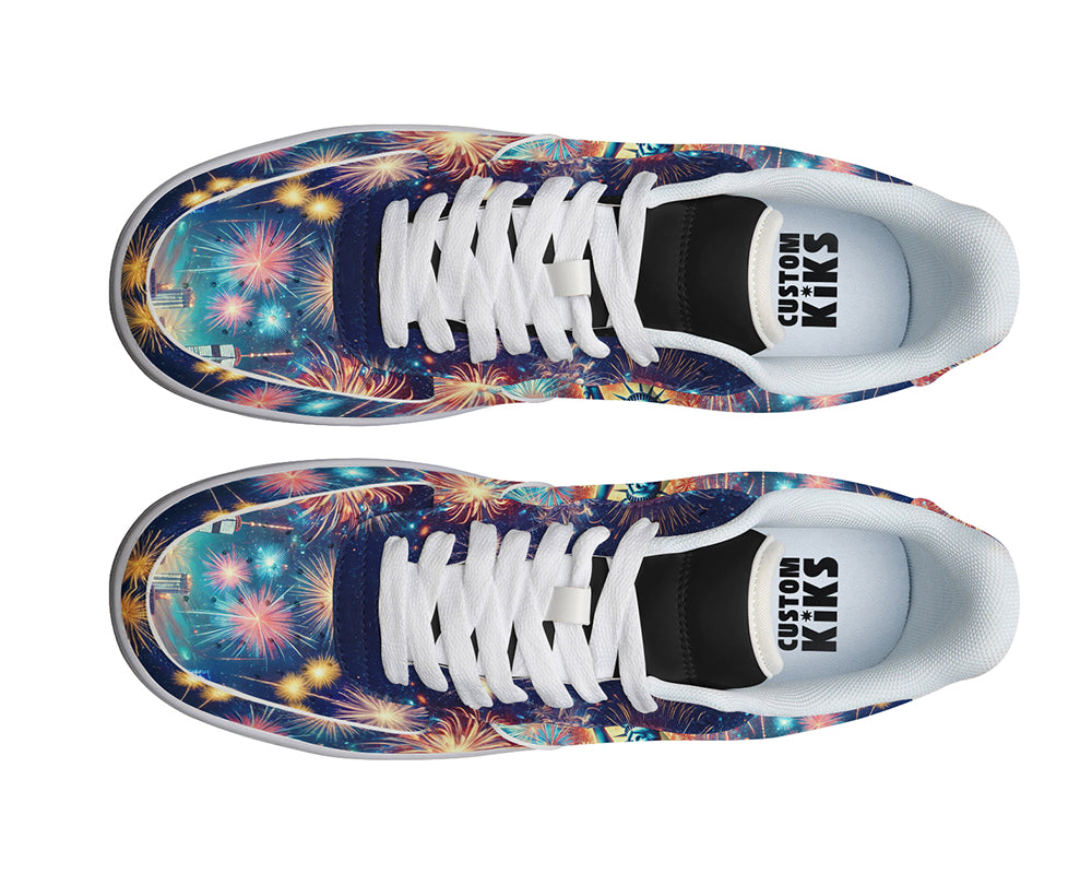 New York Fireworks Sneakers: American Celebration Court Sneakers