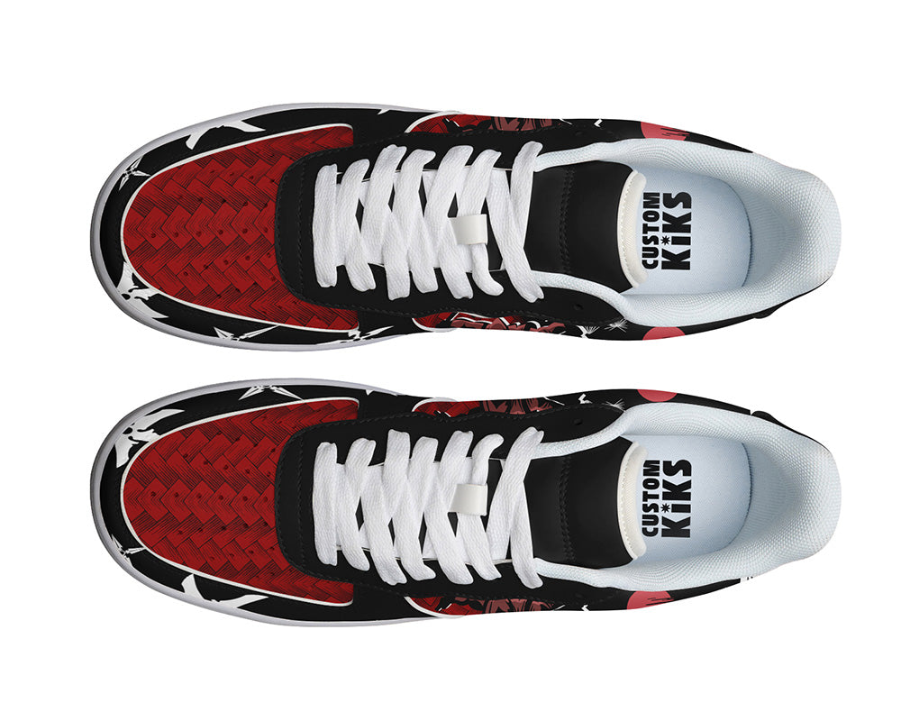 Ninja Sneakers: Ninja Graphic Pattern Court Sneakers
