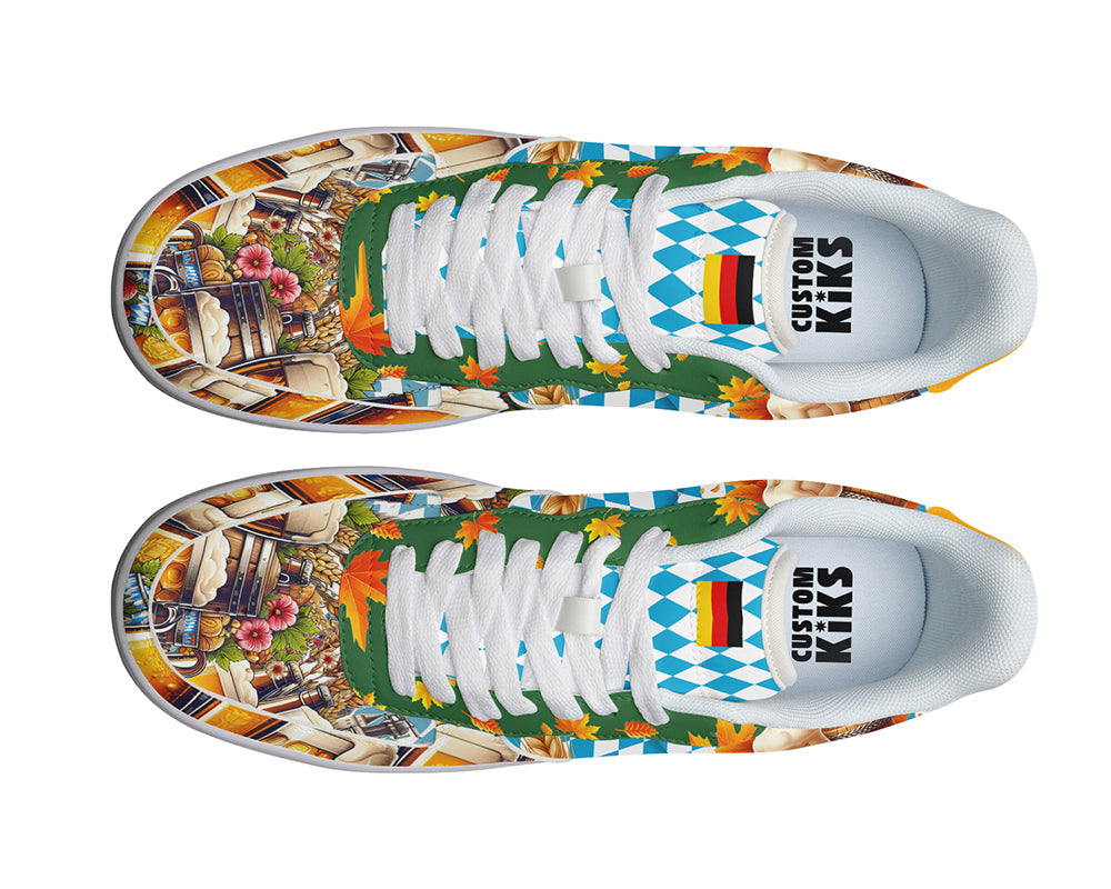 Oktoberfest Sneakers: Oktoberfest Beer Festival Pattern Court Sneakers