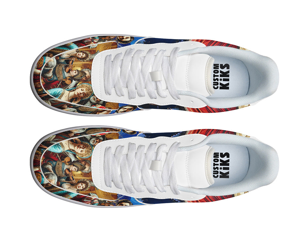 Opera Sneakers: Opera Scene Illustration Court Sneakers