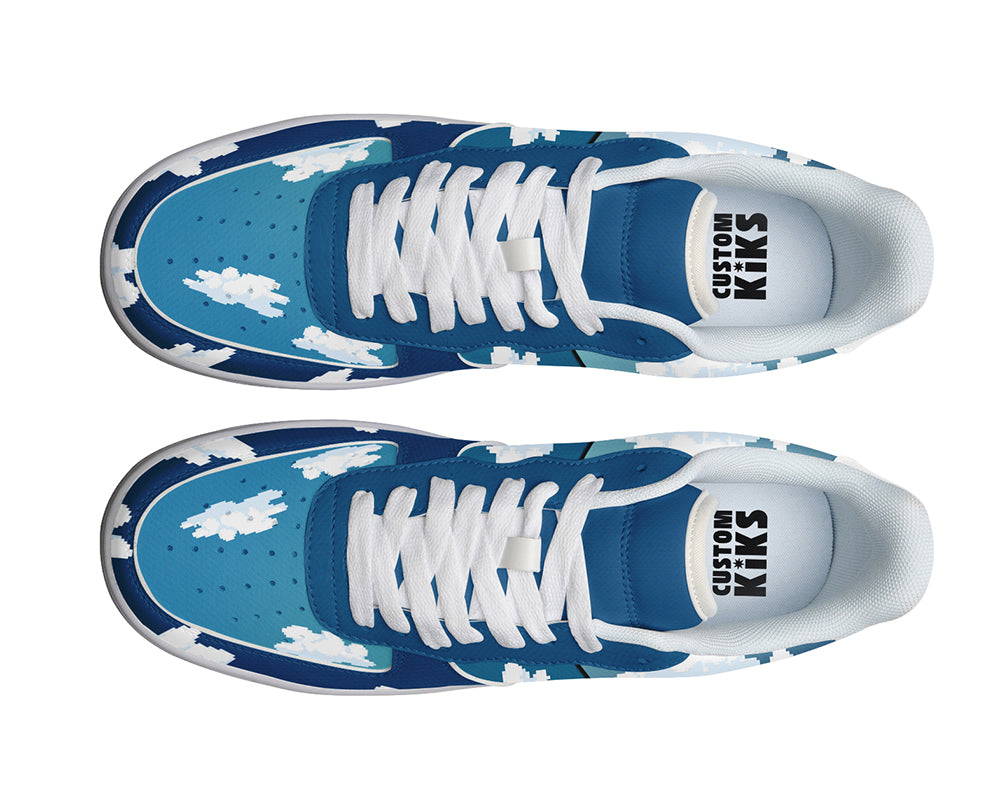 Pixelated Clouds Sneakers