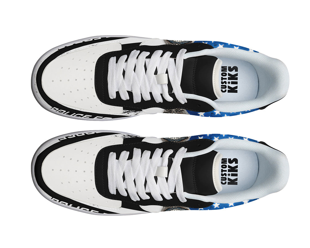 Police Sneakers: Police Badge Graphic Court Sneakers
