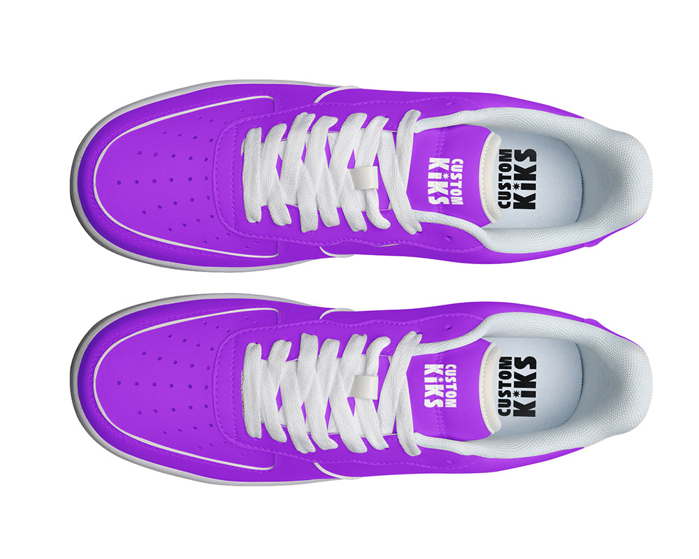 Magenta Purple Sneakers: Solid Magenta Court Sneakers
