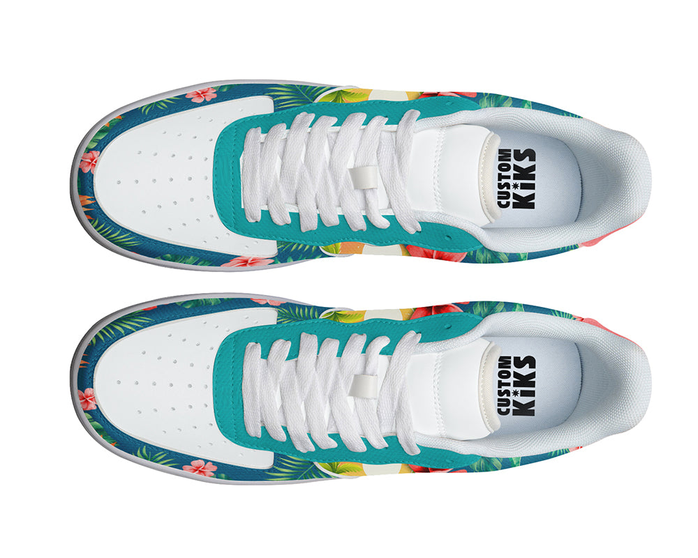 Cute Animal Sneakers: Cute Animal Illustration Court Sneakers