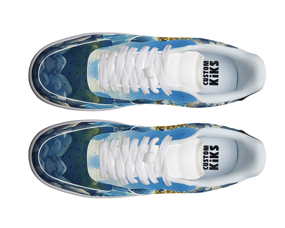Rafting Sneakers: Rafting Illustration Court Sneakers