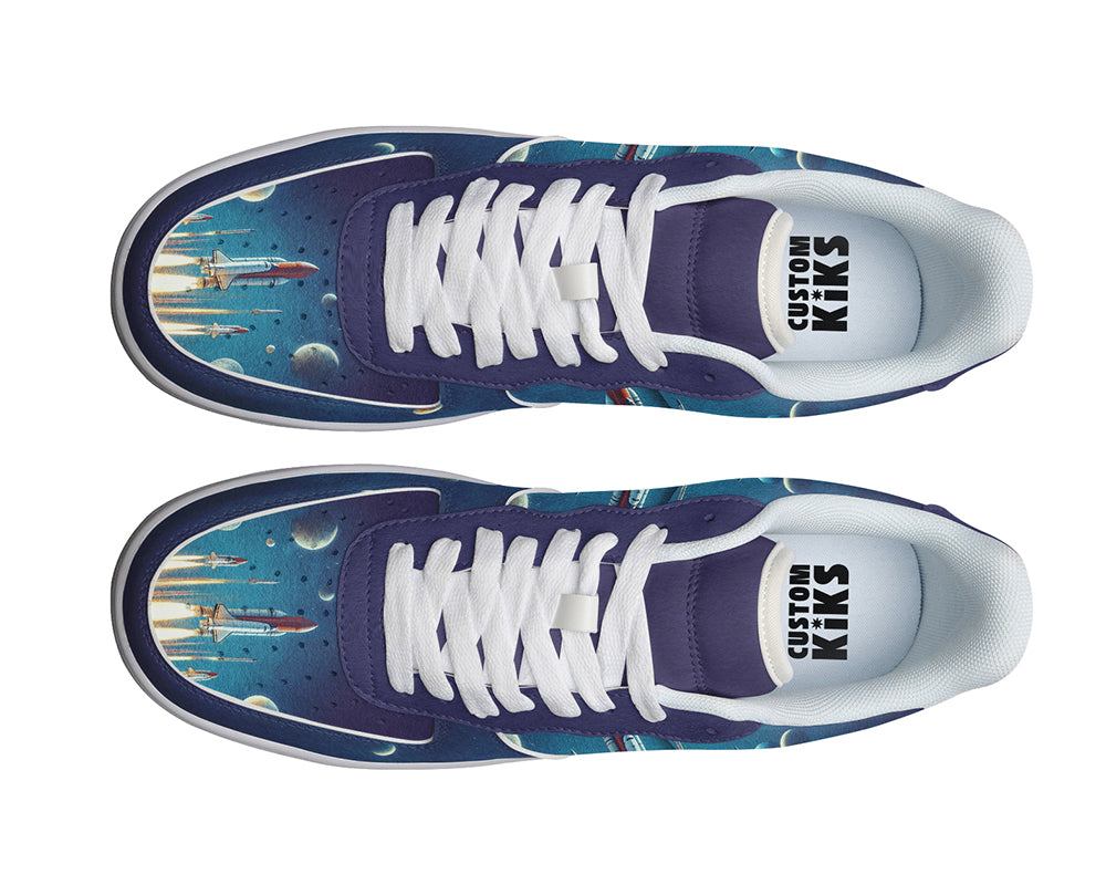 Rocket Sneakers: Rocket Illustration Court Sneakers