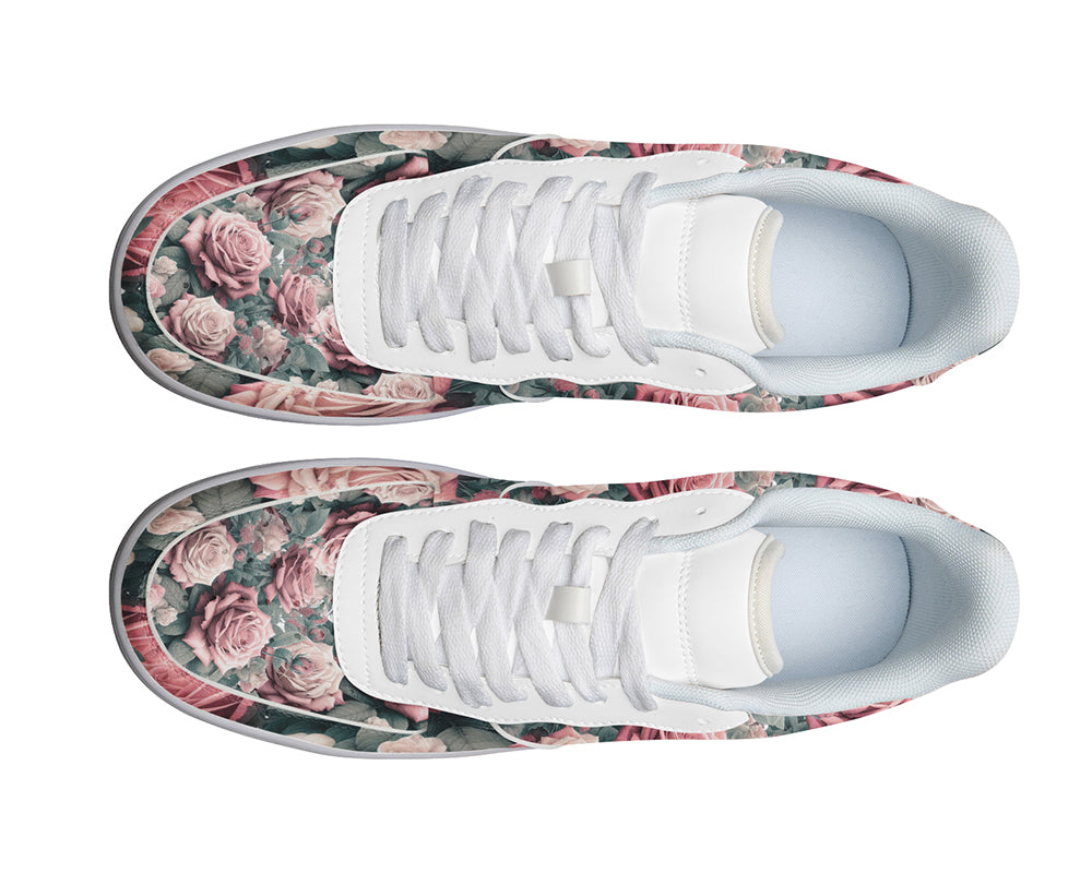 Custom Kiks_ Pink Rose Sneakers_elegance_romance