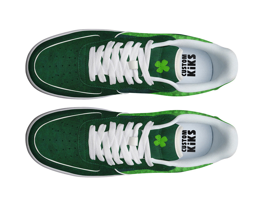 Saint Patrick Sneakers: Shamrock Stripes Court Sneakers