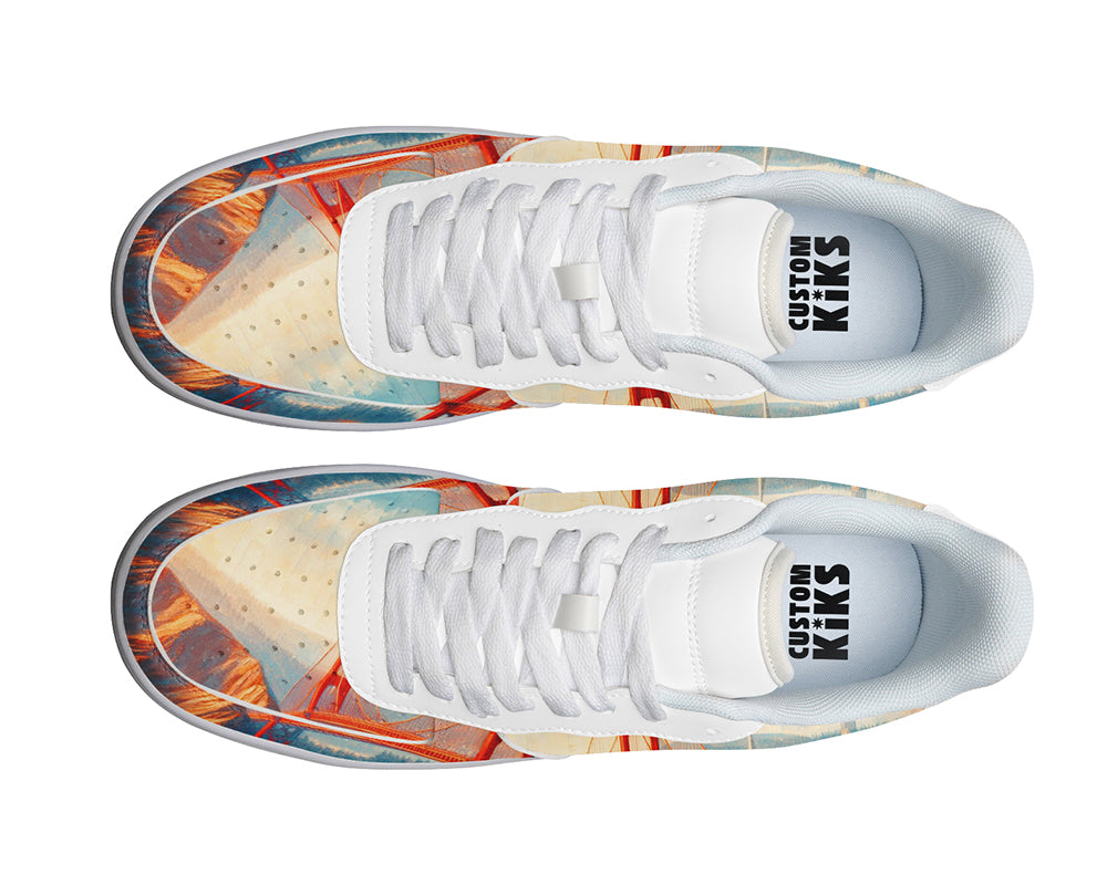 San Francisco Sneakers: San Francisco City Illustration Court Sneakers