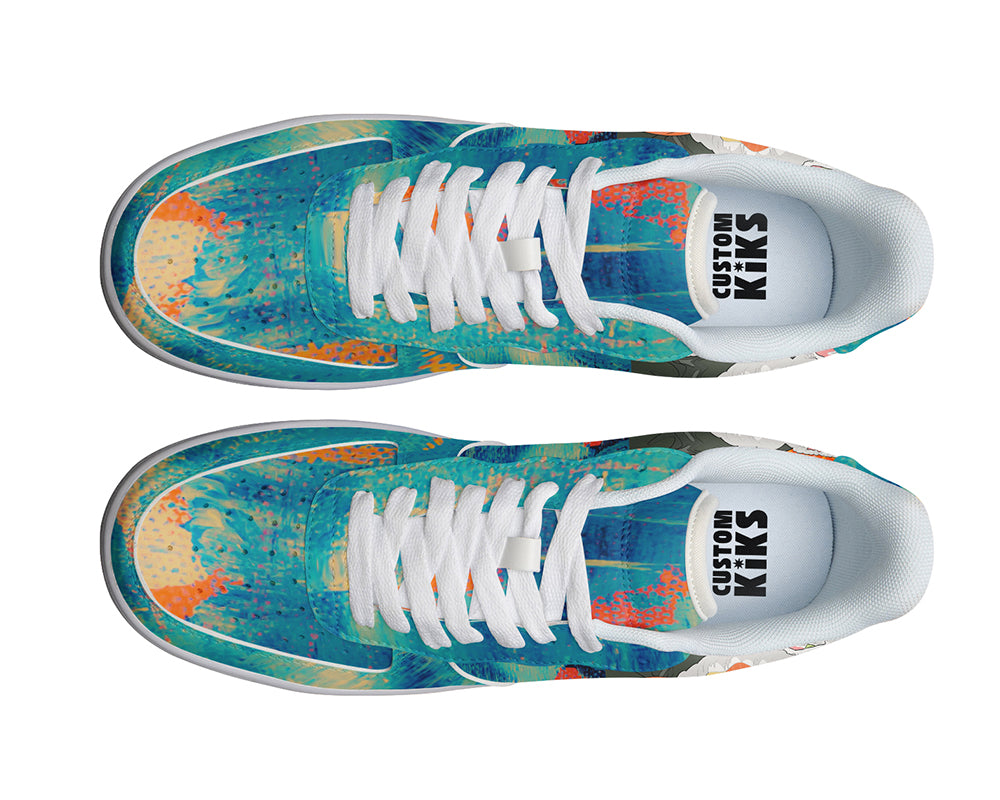 Sushi Sneakers: Sushi Pattern Court Sneakers
