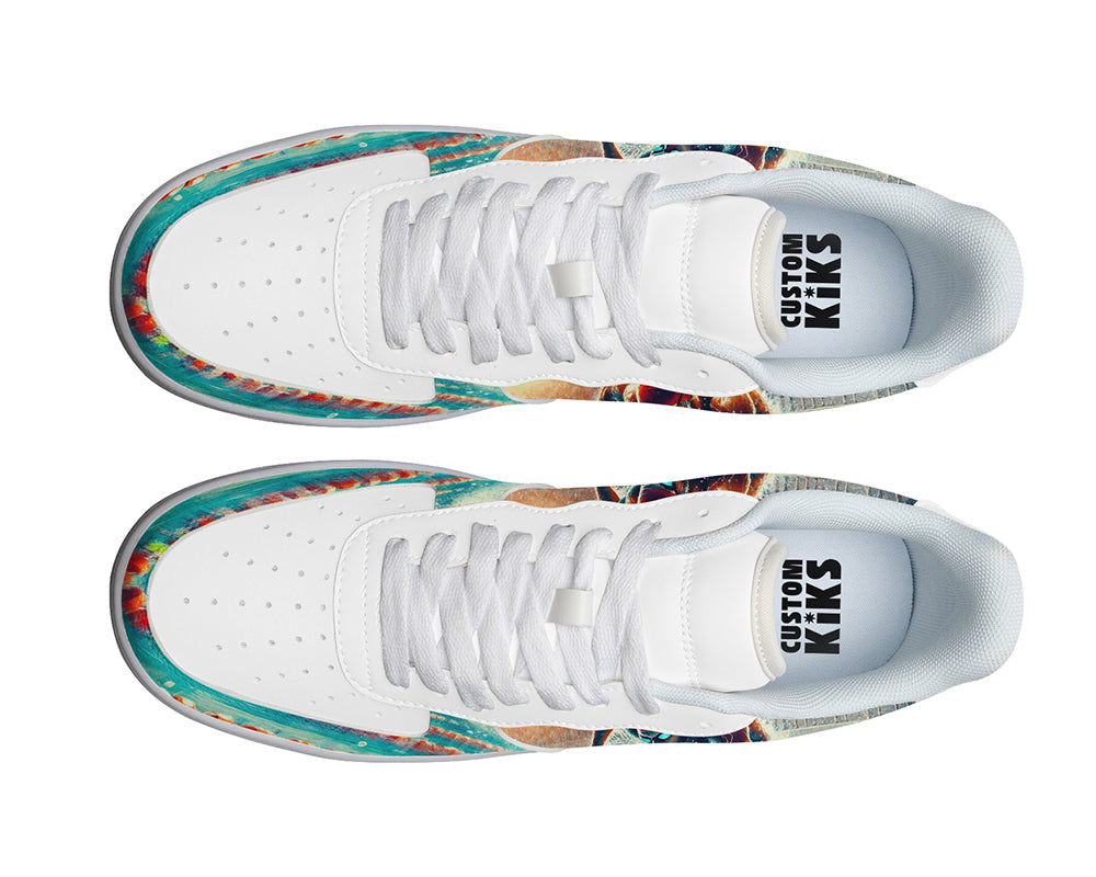 Swimming Sneakers: Swimmer Illustration Court Sneakers
