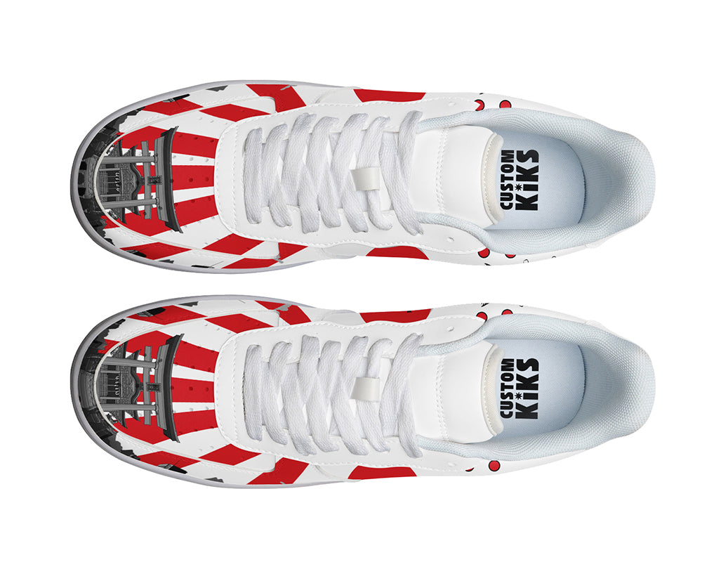 Tokyo Sneakers: Tokyo City Skyline Pattern Court Sneakers