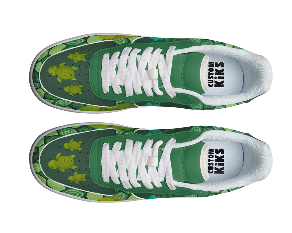 Turtle Sneakers: Turtle Pattern Court Sneakers