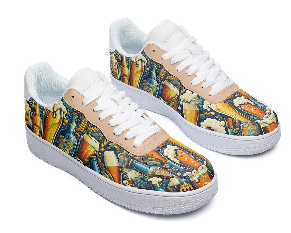 Beer Sneakers: Beer Illustration Court Sneakers
