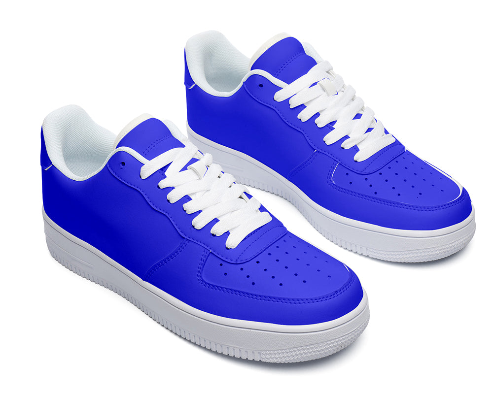 Royal Blue Sneakers: Solid Royal Blue Court Sneakers