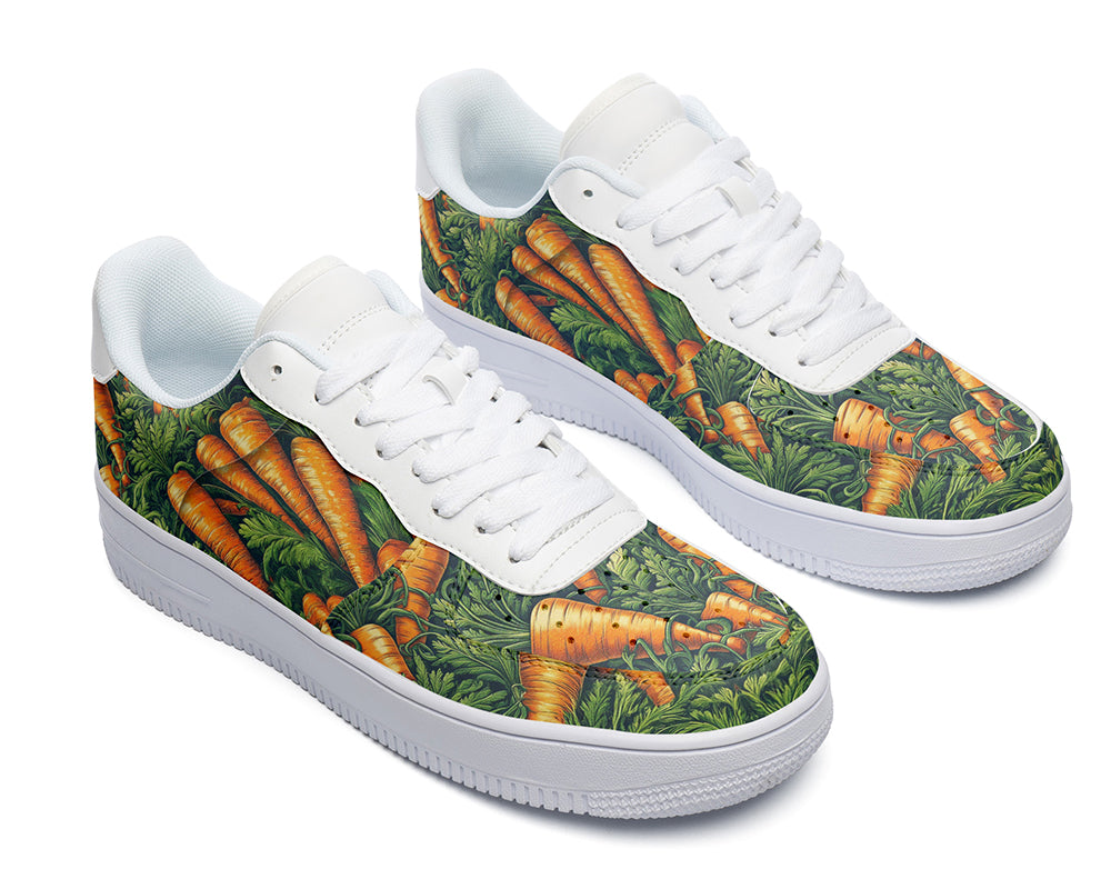 Carrot Sneakers: Carrot Pattern Court Sneakers