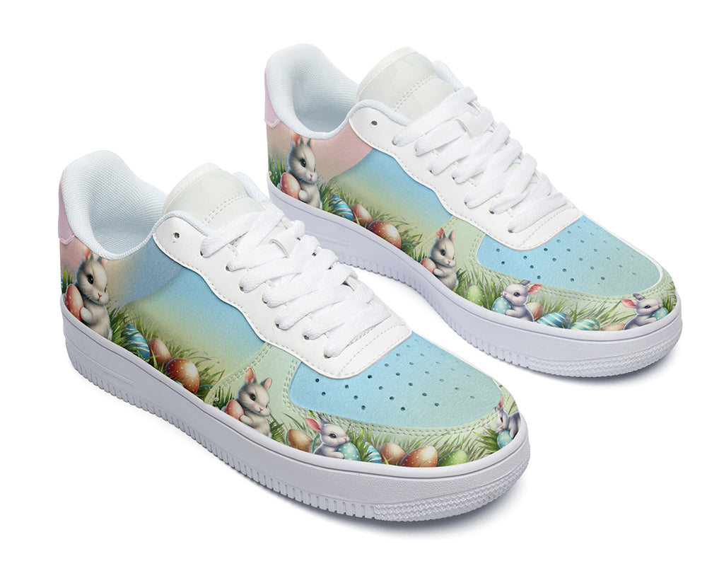 Easter Rabbit Sneakers: Rabbit Pattern Court Sneakers