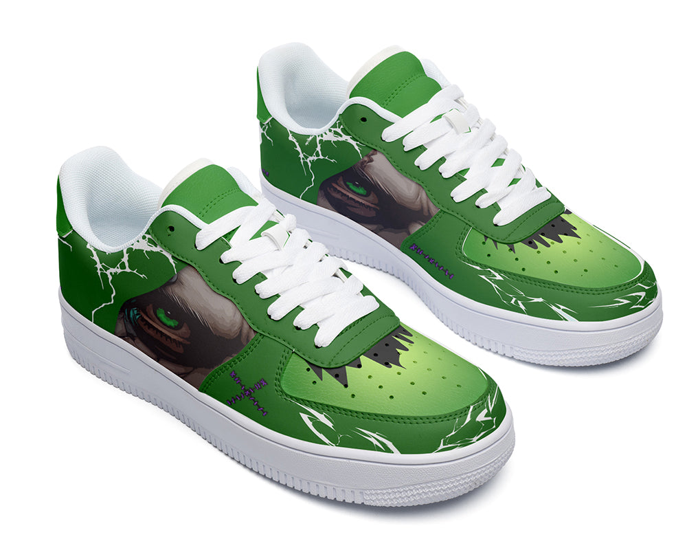 Frankenstein Sneakers: Stitched Monster Court Sneakers