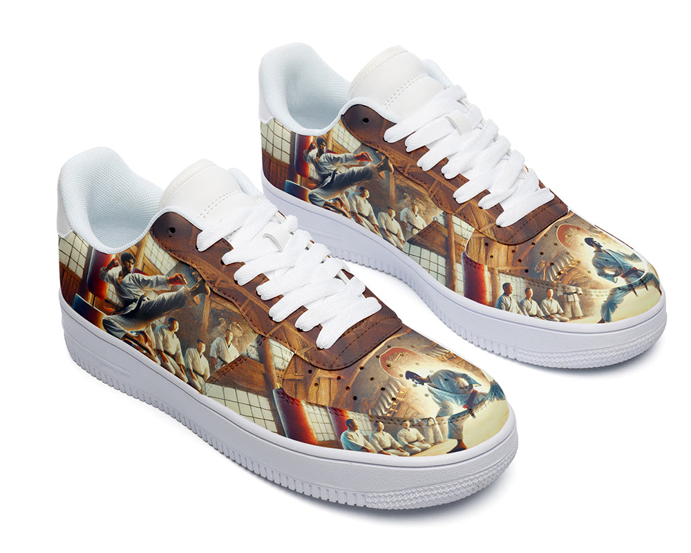Karate Sneakers: Karate Illustration Court Sneakers