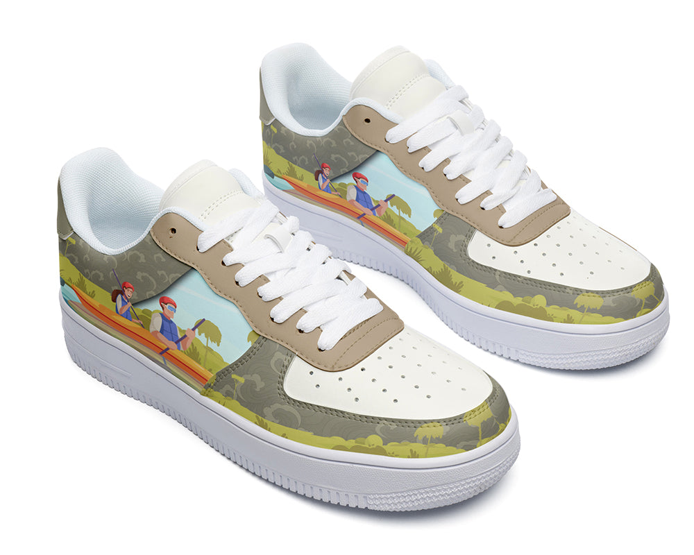Kayak Sneakers: Kayaking Illustration Court Sneakers