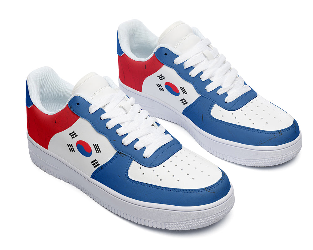 Korea Flag Sneakers: South Korean Flag Pattern Court Sneakers