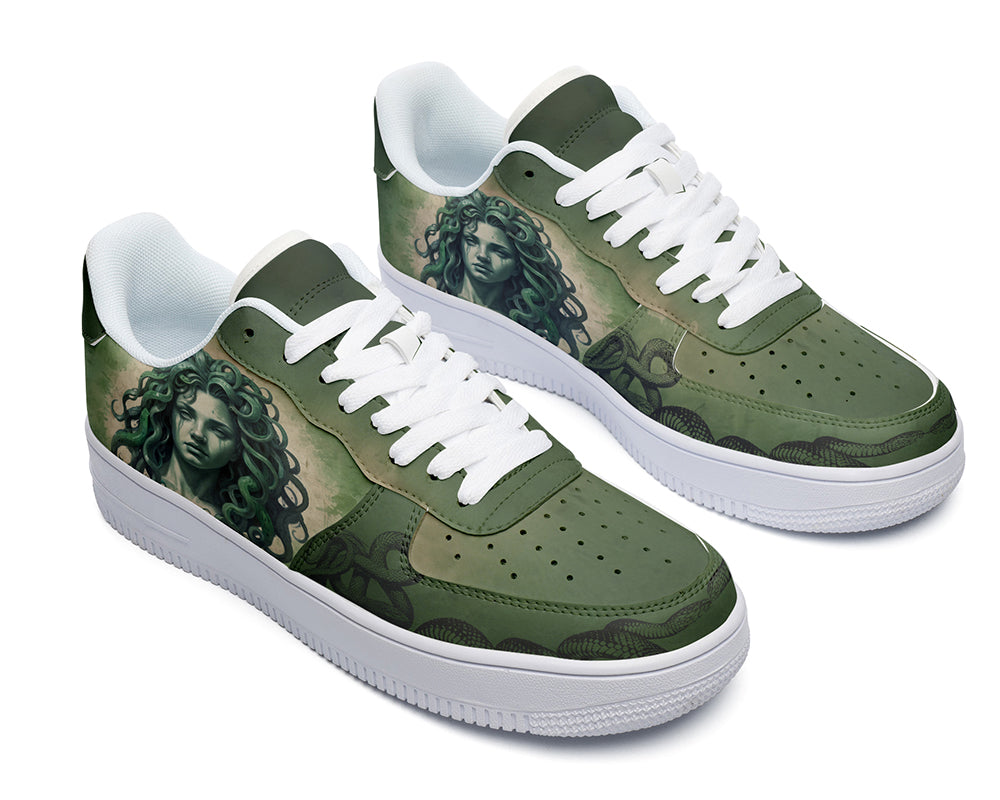 Medusa Sneakers: Medusa Illustration Court Sneakers