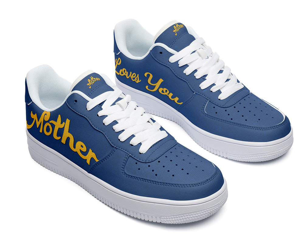 Mother Sneakers: Mother Loves You Text Court Sneakers