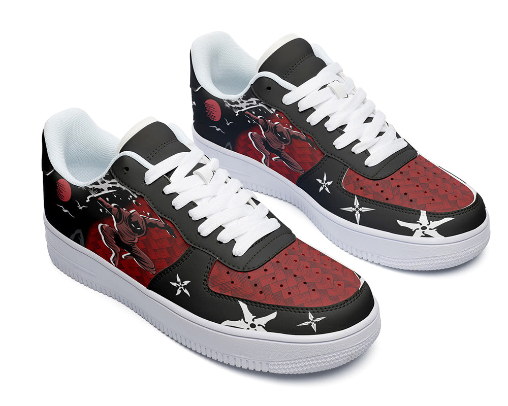 Ninja Sneakers: Ninja Graphic Pattern Court Sneakers