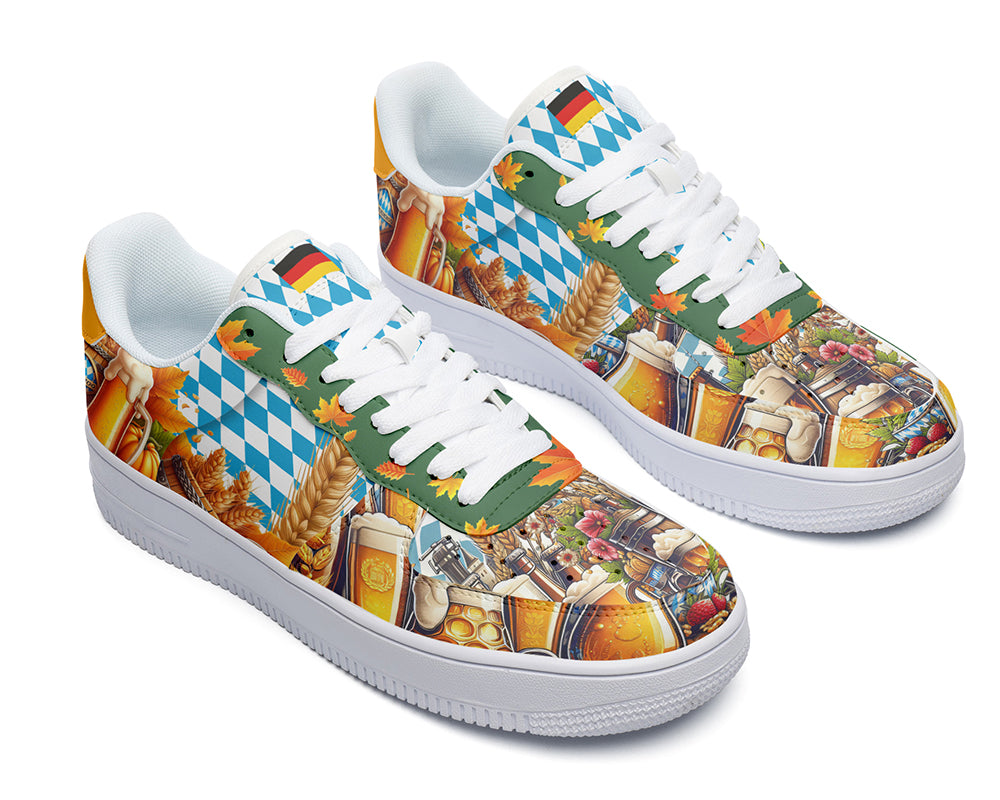 Oktoberfest Sneakers: Oktoberfest Beer Festival Pattern Court Sneakers