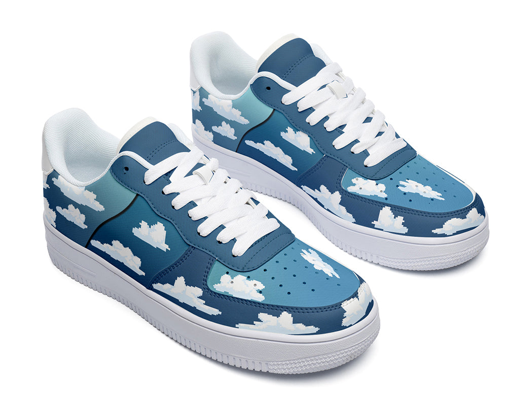 Pixelated Clouds Sneakers