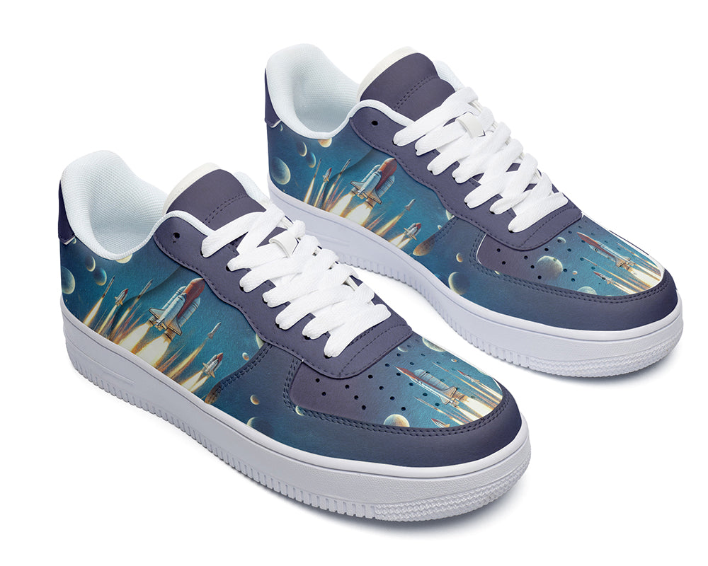 Rocket Sneakers: Rocket Illustration Court Sneakers